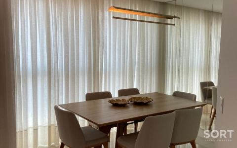 Sala de Jantar Apartamento Vista Mar para Locação no Edifício Falcon Tower
