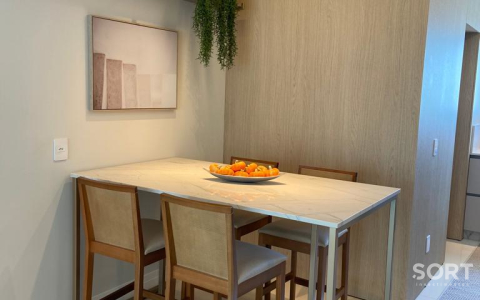 Mesa Cozinha Apartamento Vista Mar para Locação no Edifício Falcon Tower