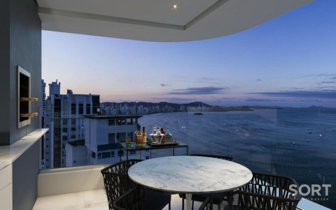 Sacada Apartamento Vista Mar no Edifício Tonino Lamborghini Residences