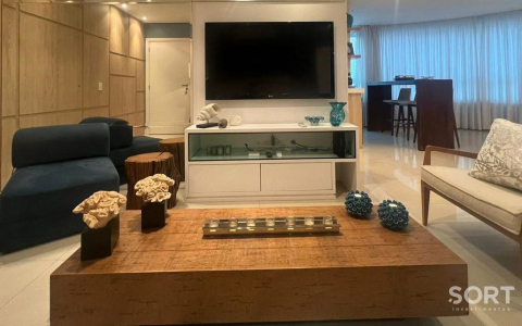 Sala Apartamento Mobiliado na Barra Norte Edifício Torre de Mônaco