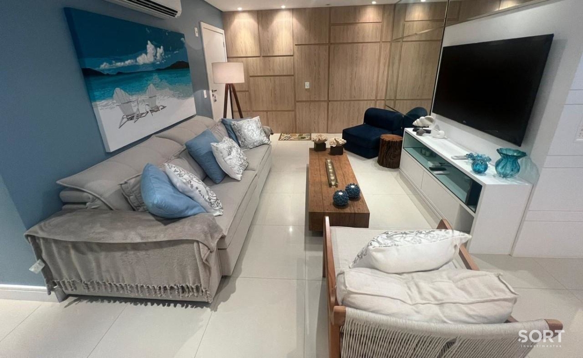 Living Apartamento Mobiliado na Barra Norte Edifício Torre de Mônaco