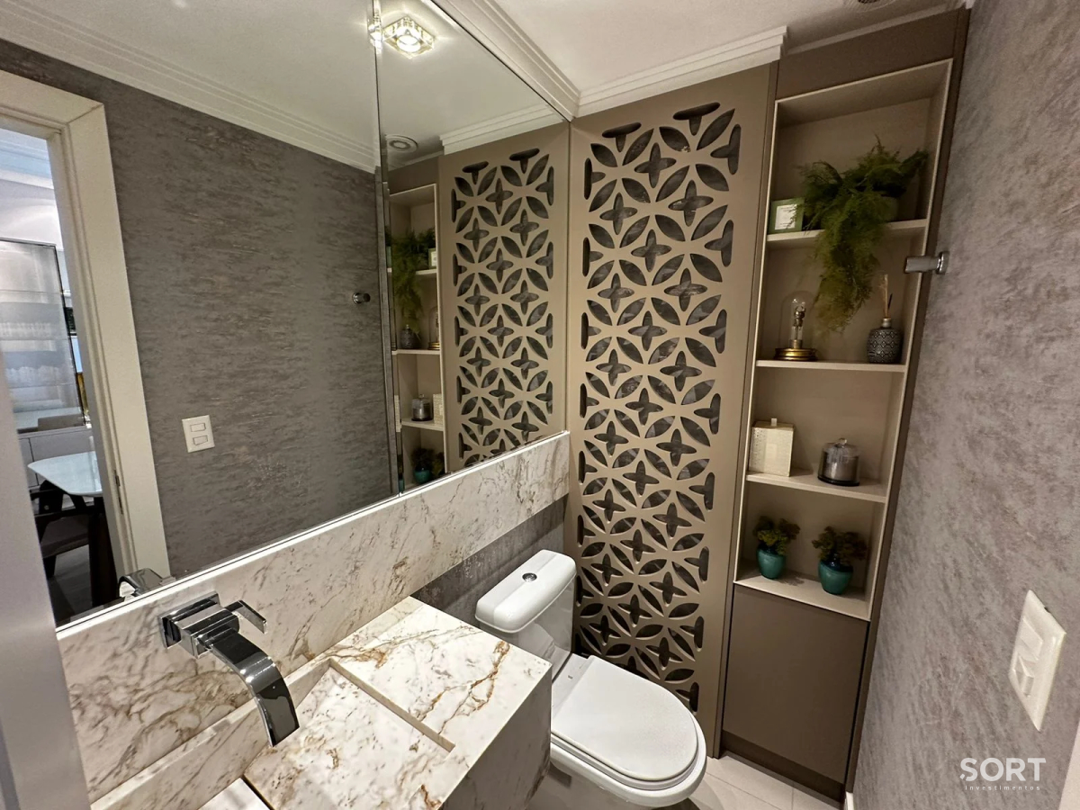 Lavabo Apartamento Vista Mar Edifício Villa Serena Home Club