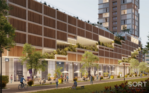 Fachada Apartamento na Planta Edifício High Line Residence