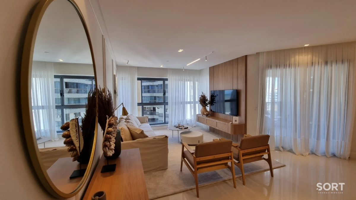 Sala de Estar Apartamento Decorado no Edifício New York Apartaments