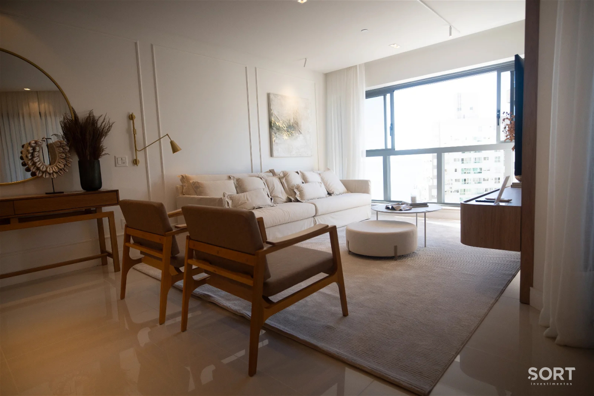 Sala Apartamento Decorado no Edifício New York Apartaments