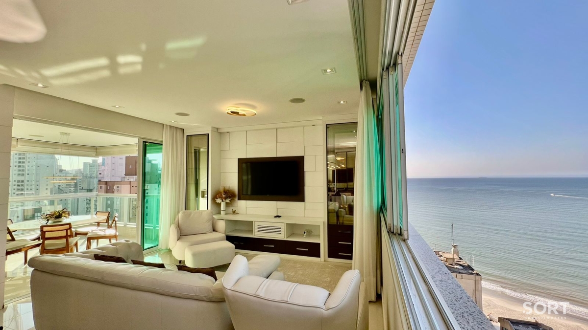 Sala de Estar Apartamento Vista Mar no Edifício Luar Biasa