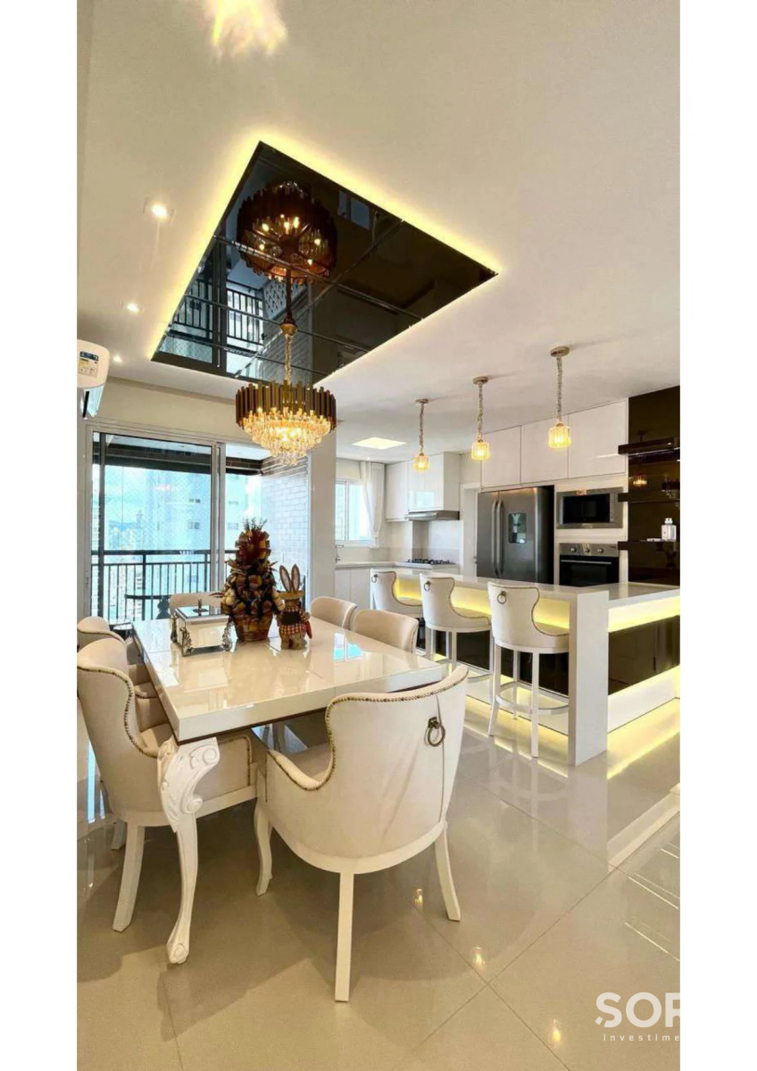 Sala de Jantar Apartamento Quadra Mar no Edifício Windsor Village