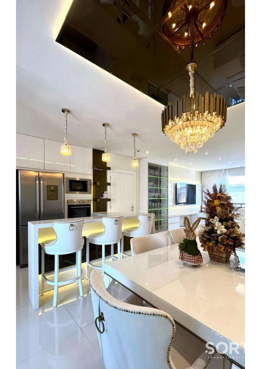 Sala de Jantar Apartamento Quadra Mar no Edifício Windsor Village