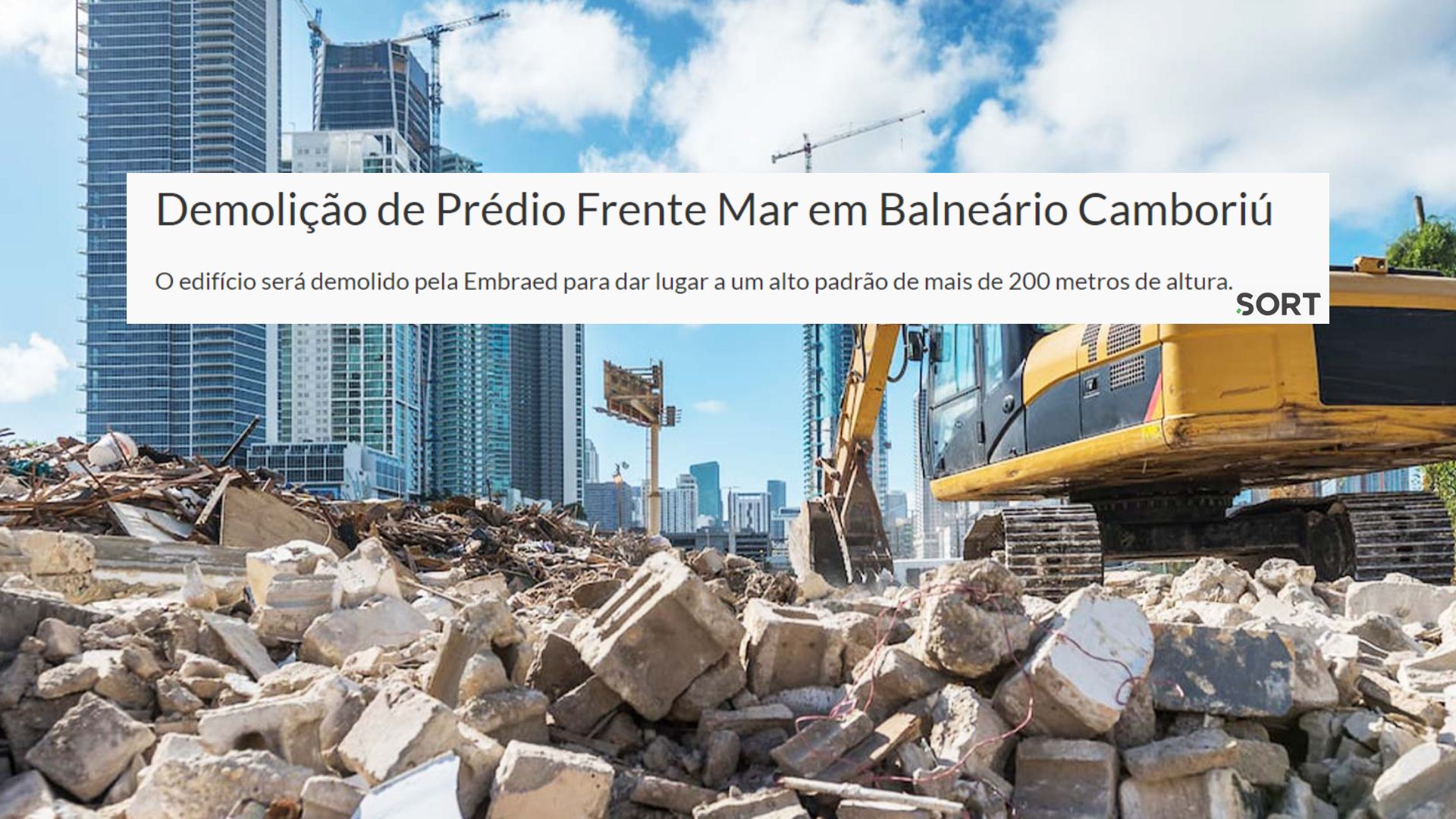 Demolição de Prédio Frente Mar em Balneário Camboriú