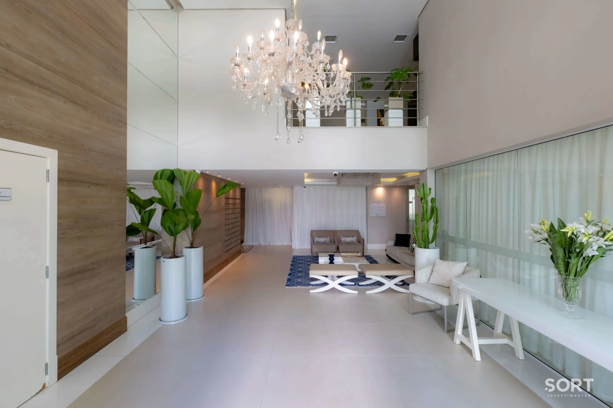 Hall de entrada apartamento-no-edificio-brava-beach-mobiliado-e-decorado
