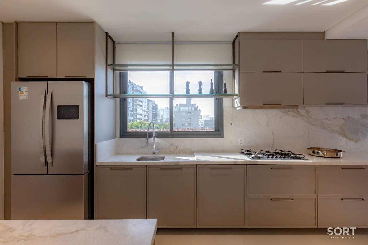 Cozinha Apartamento na Praia Brava, Itajaí Mobiliado, decorado, com vista para o mar e piscina privativa