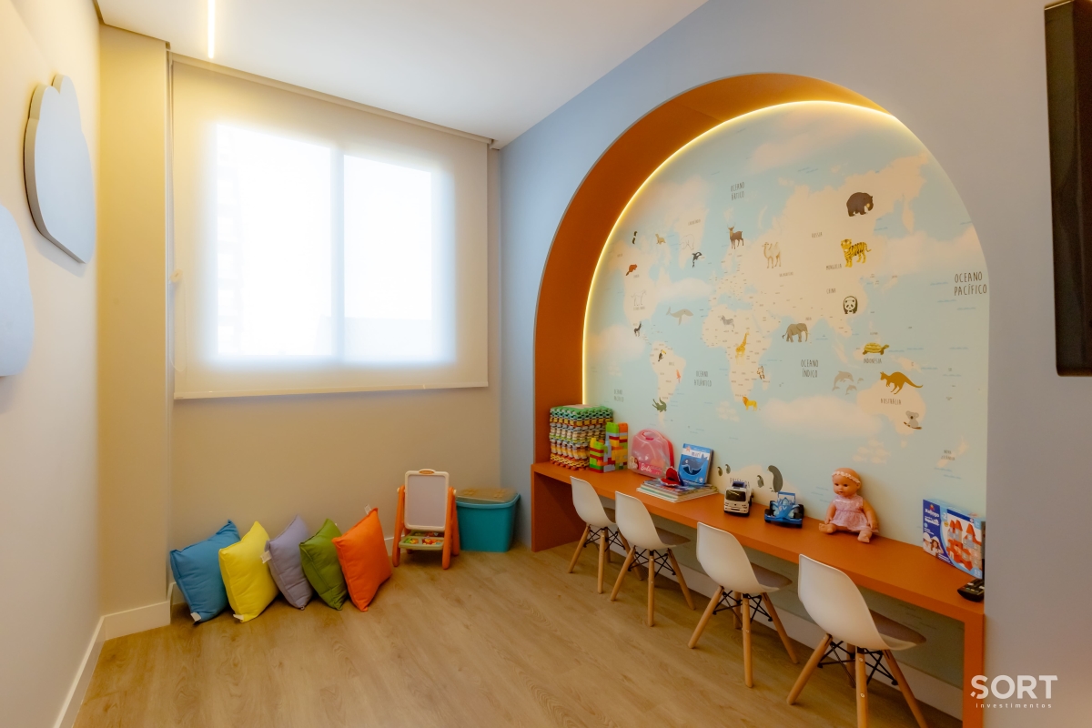Brinquedoteca Apartamento na Praia Brava, Itajaí Mobiliado, decorado, com vista para o mar e piscina privativa
