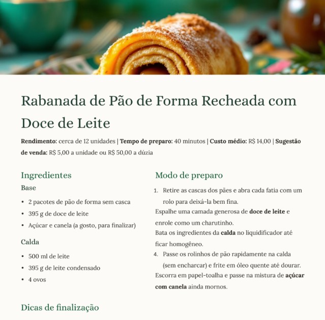 Doces irresistĂveis e lucrativos.