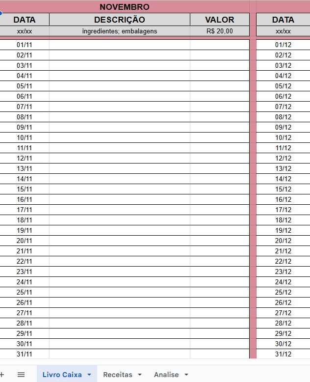 Planilha automĂĄtica calcula seu lucro.