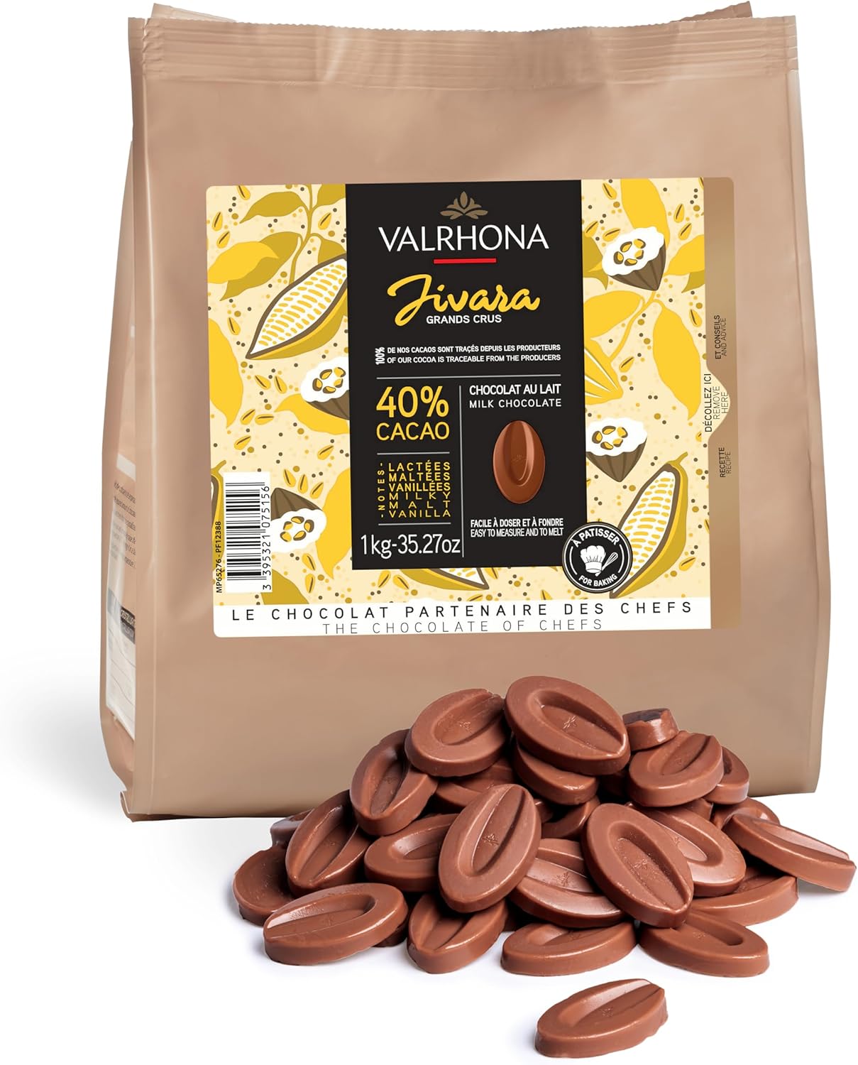 Valrhona Feves Chocolat Lait