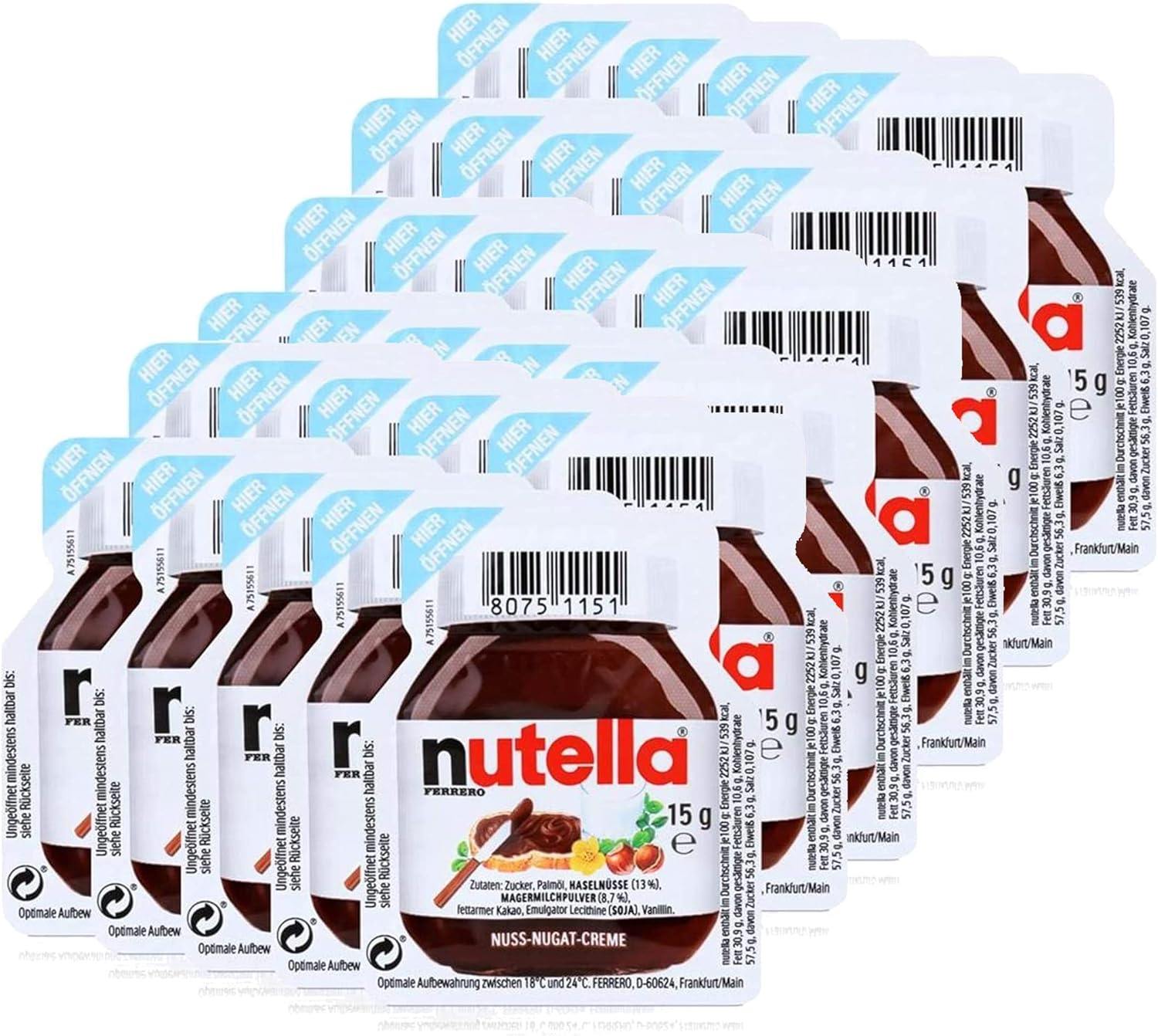 Ferrero Nutella Spread Portions