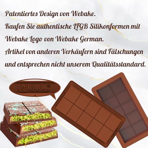 Vue 3 de Webake Moule Tablette Chocolat