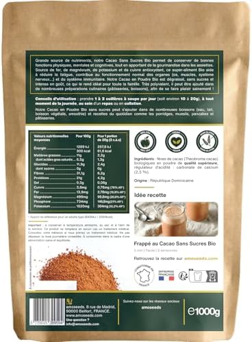 Vue 2 de Cacao Sans Sucre En