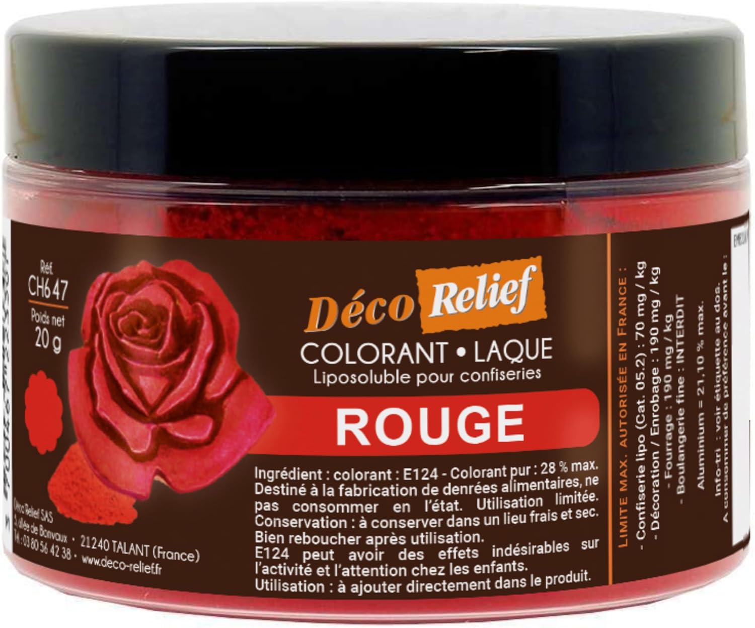 Deco Relief Colorant Alimentaire