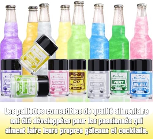Vue 2 de Paillettes Comestibles Kicofood