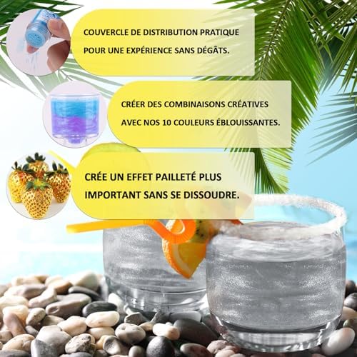 Vue 4 de Paillettes Comestibles Kicofood