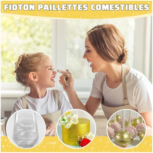 Vue 4 de Paillettes Comestibles Colorant Alimentaire