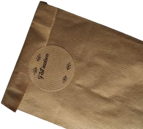 Vue 2 de Etiquettes Kraft Adhesives Rondes