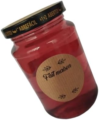 Vue 3 de Etiquettes Kraft Adhesives Rondes