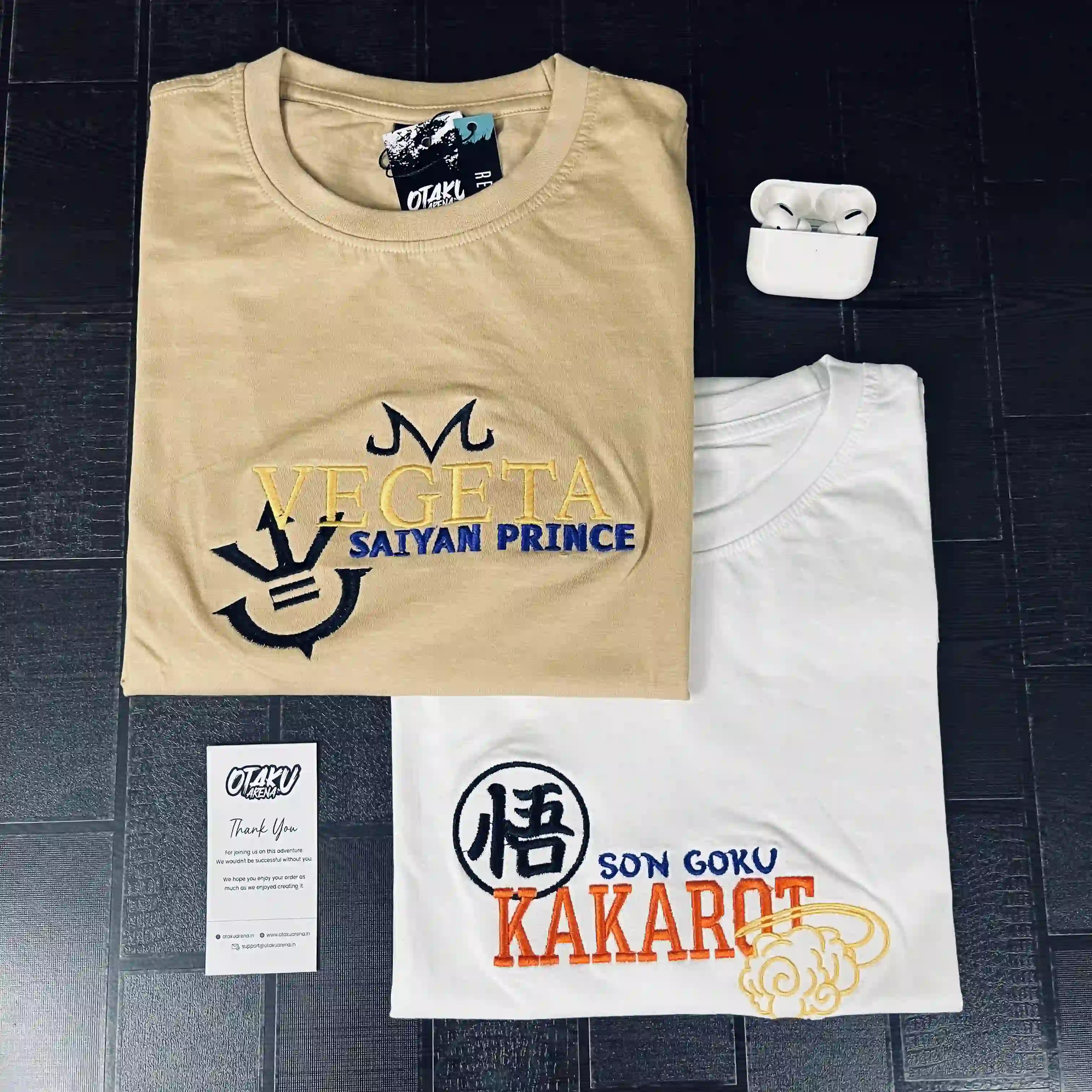 Kakarot-Vegeta Embroidery Tees Combo