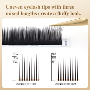 Nagaraku Wet Camellia Eyelash Extensions 0.07 D 13/14/15mm 3