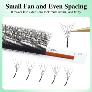 Nagaraku 5D W Narrow Eyelash Extensions 0.07 C 8-15mm Mix 2
