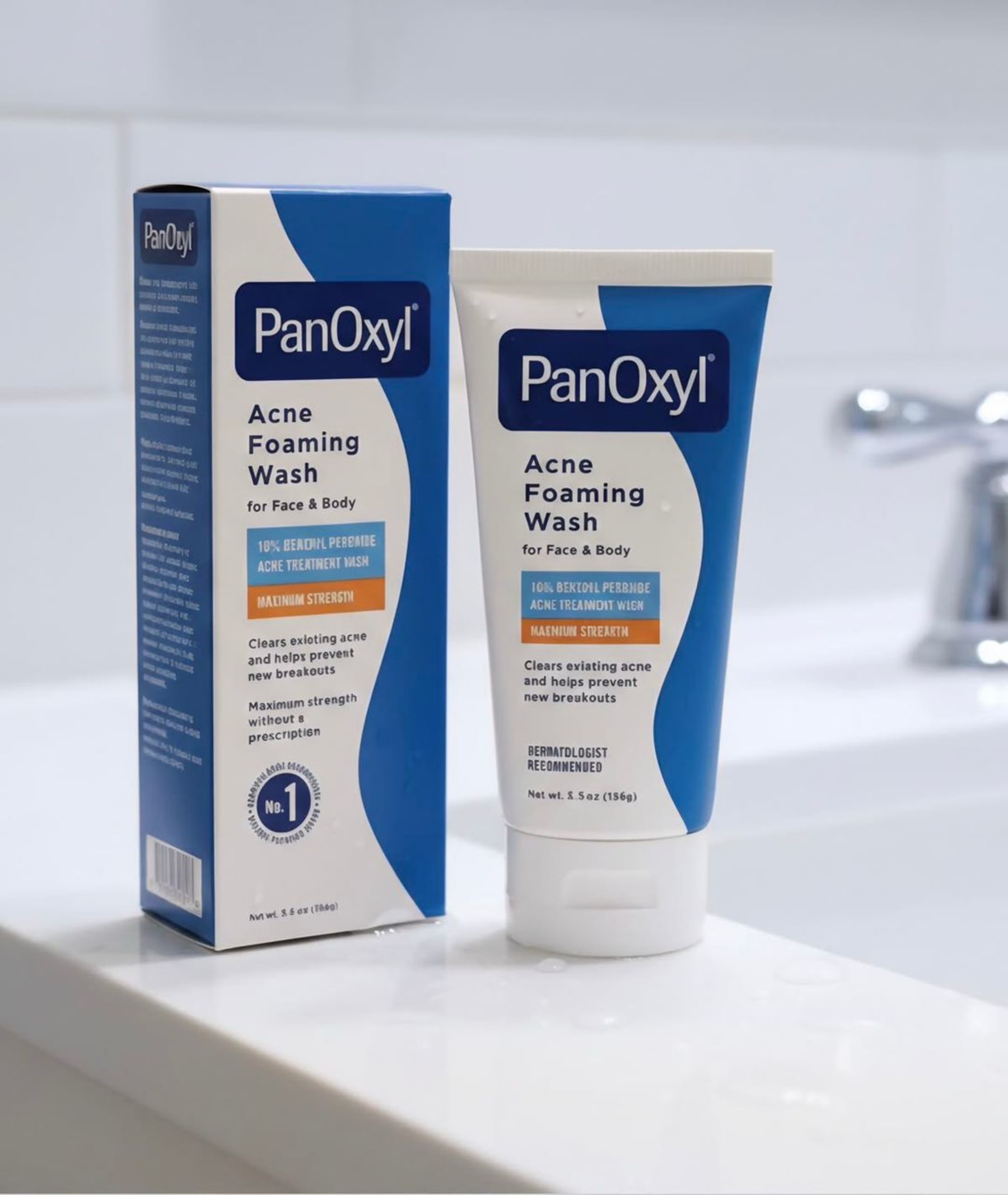 Panoxyl Acne Foaming Wash Benzoyl Peroxide 10% Maximum Strength 5.5oz (156g)