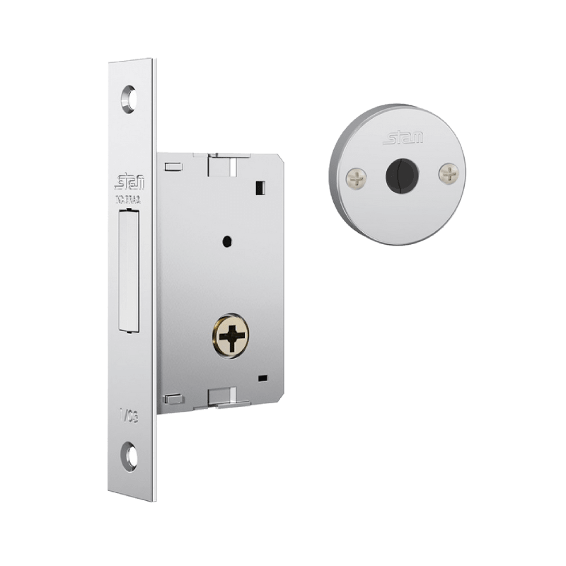 Fechadura Auxiliar Tetra Stam - Linha 1001 a 1004 - Espelho Inox