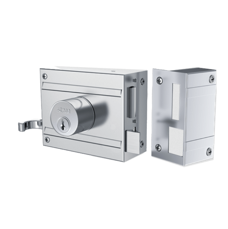 Fechadura de Sobrepor Stam 701/100 - Acabamento Inox