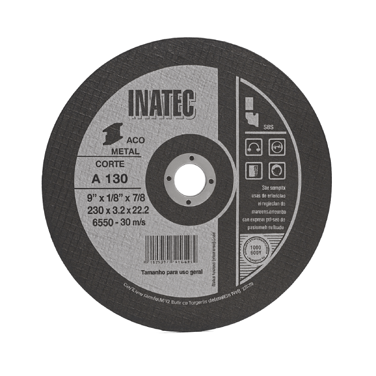 Disco de Corte Inatec 3,15mm - Corte Seguro para Policorte e Lixadeira