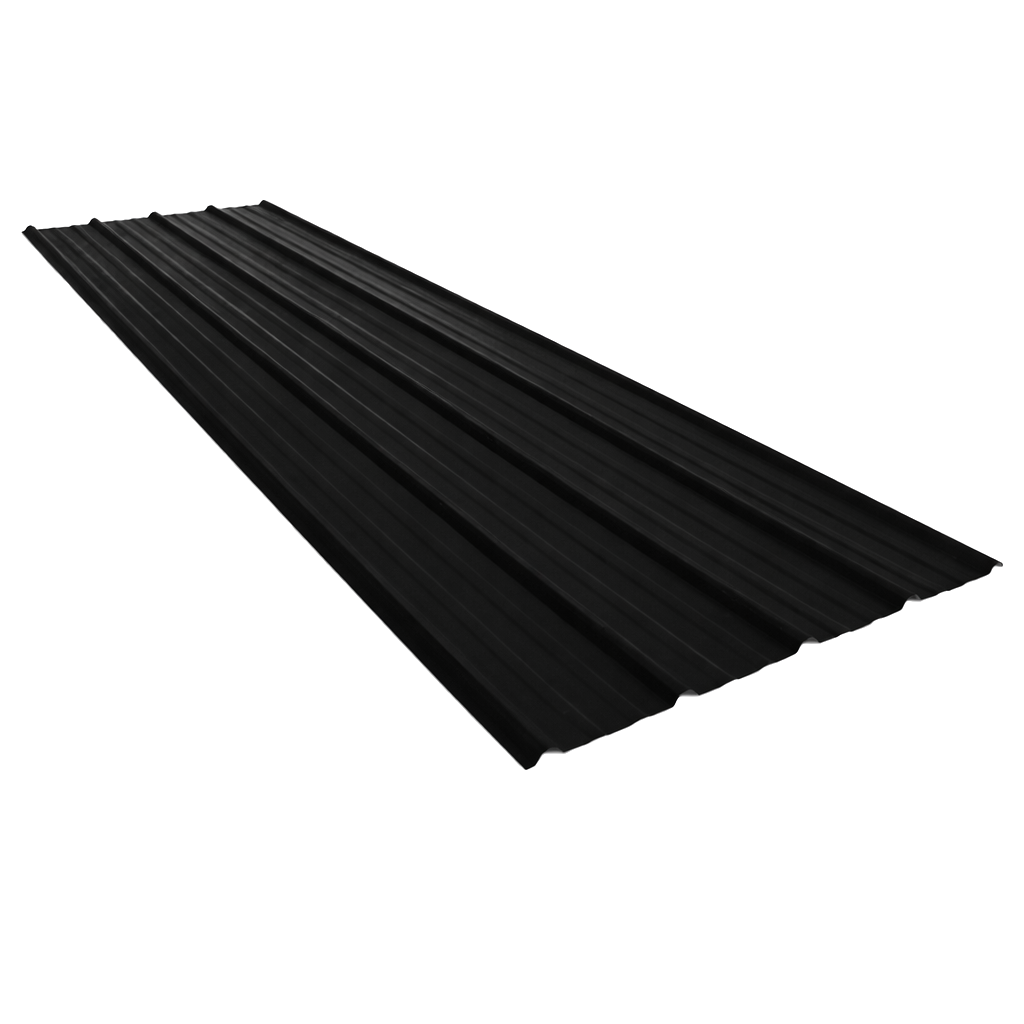 Telha Black Trapezoidal TP Simples em Aço Pré-pintado Preto (RAL 9005)
