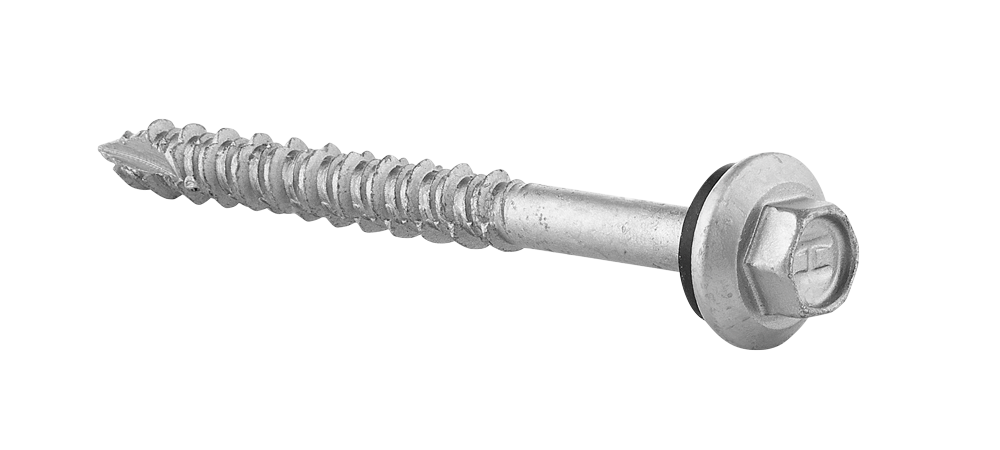 Parafuso Brocante Ponta Madeira 5,5 x 89mm Sextavado com Vedação para Telhas