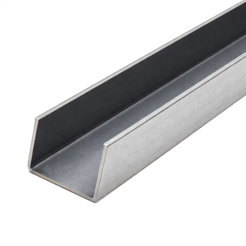 Perfil Trilho U Dobrado em Aço SAE 1008 - 3 Metros