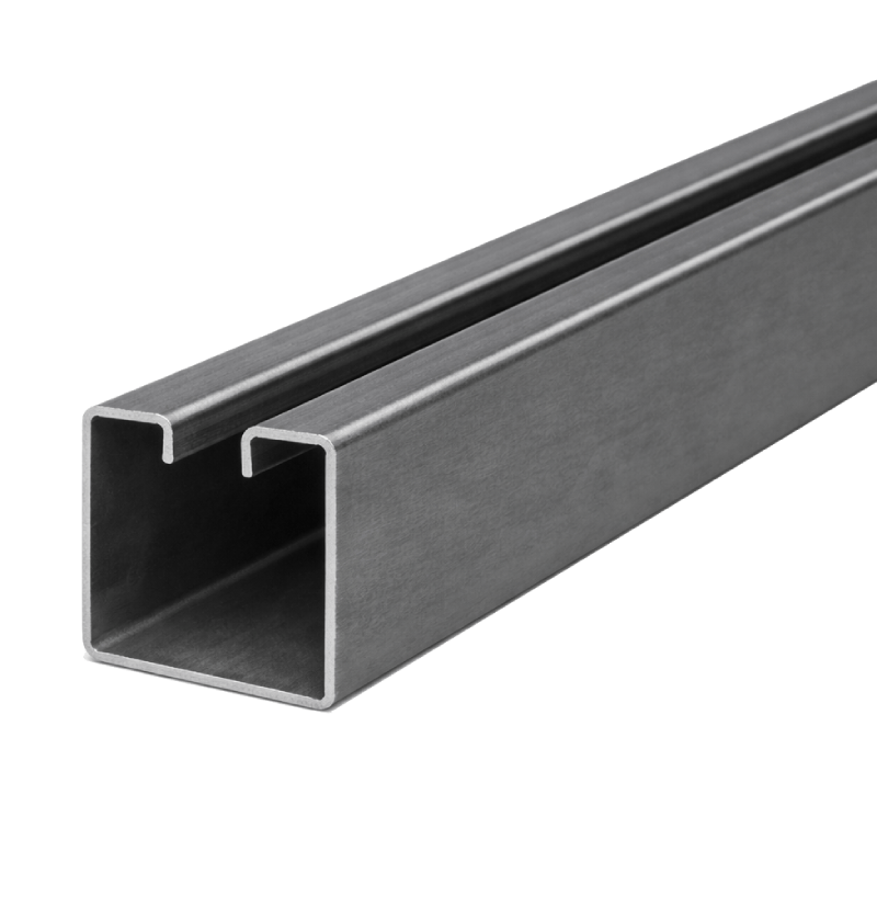Perfil Trilho Stanley em Aço SAE 1008 para Porta de Correr - 3 Metros