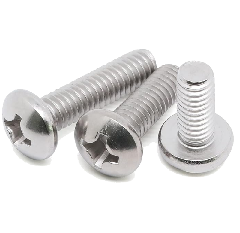 Parafuso Cabeça Redonda Phillips 1/4"" UNC - Medidas 1/2"" a 1""