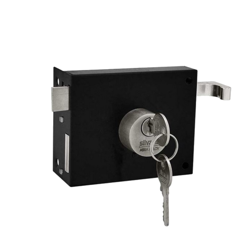 Fechadura de Sobrepor Silvana Fort X 100mm - Acabamento Preto