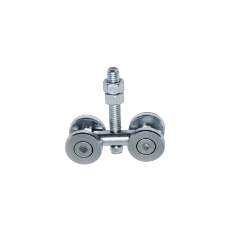 Rodízio Quádruplo para Porta de Correr 1.1/2"" - Nylon e Ferro Torneado