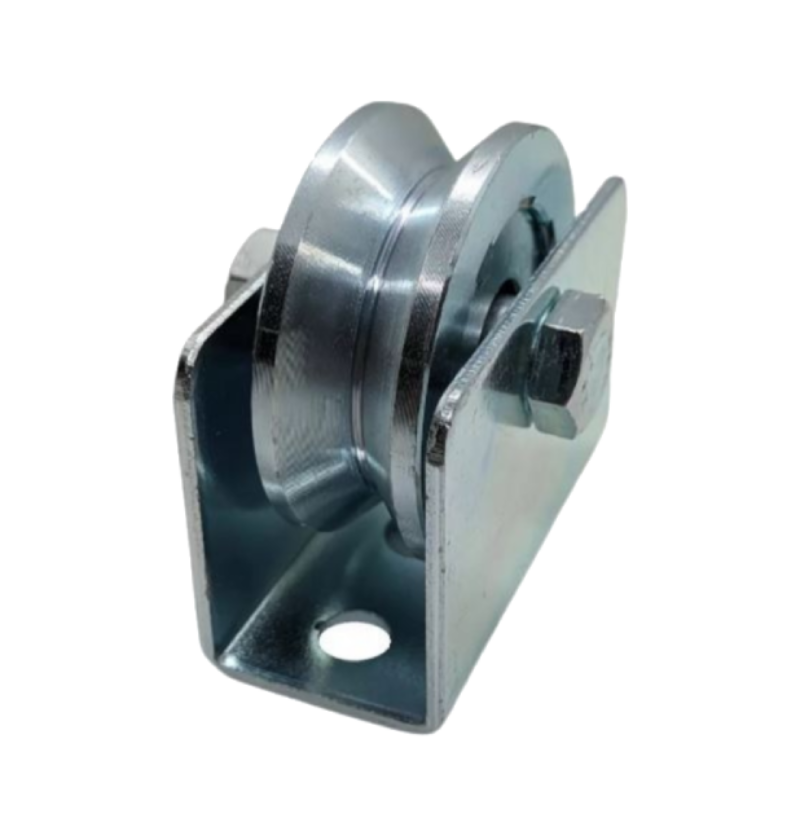 Roldana em V com Suporte e Rolamento para Portão - Várias Medidas