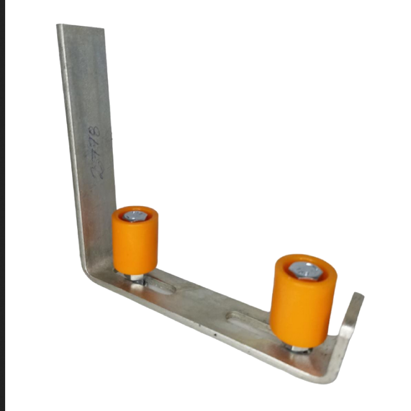 Rodízio Guia Duplo Longo para Portão de Correr com 2 Roletes de Nylon