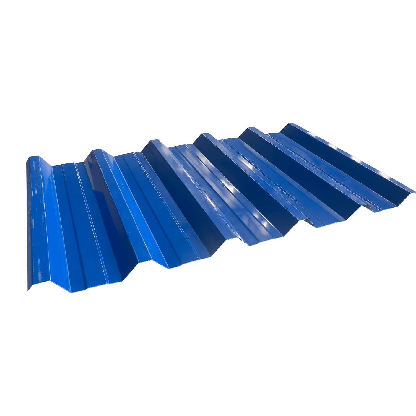Perfil Telha Trapezoidal Galvalume Pré-pintada AZUL