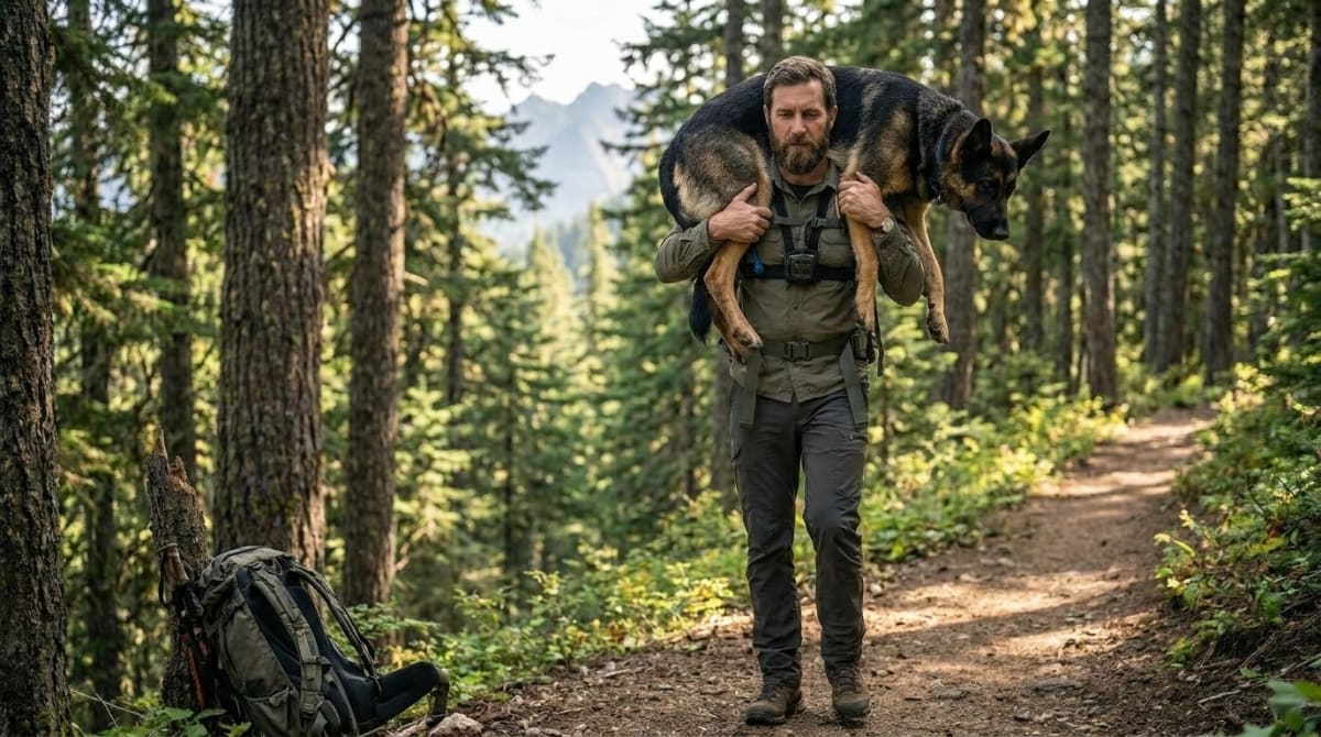 Carrying an Injured Dog Solo - The 50-Pound Limit