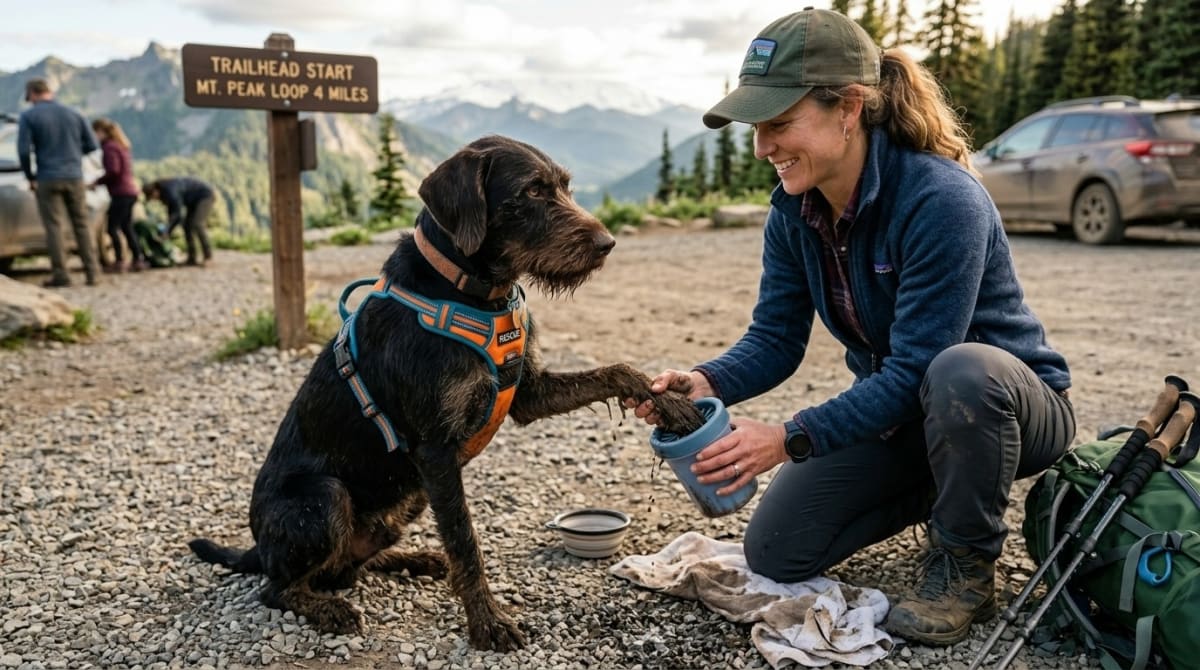 How to Clean a Muddy Dog After a Hike (Before the Car Ride)