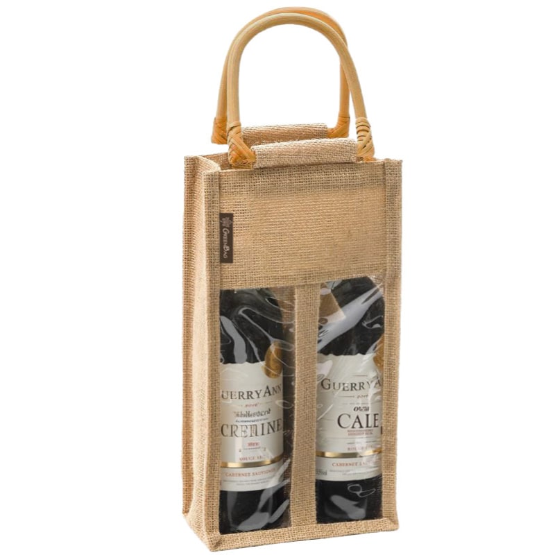 GB440 • גפן תיק יוטה ל-2 בקבוקי יין