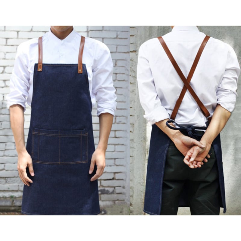 KR7599 • ביסטרו סינר עשוי בד ג'ינס - תמונה 2