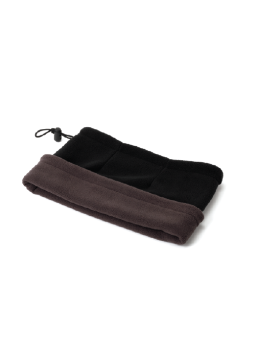 חם צוואר דו צדדי 100% פוליאסטר עם שרוך ואבזםשחור/ירוק זית - תמונה 4